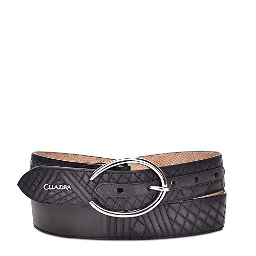 Cuadra Women's Casual Belt in Genuine Leather Grey, CD923RS, Size M