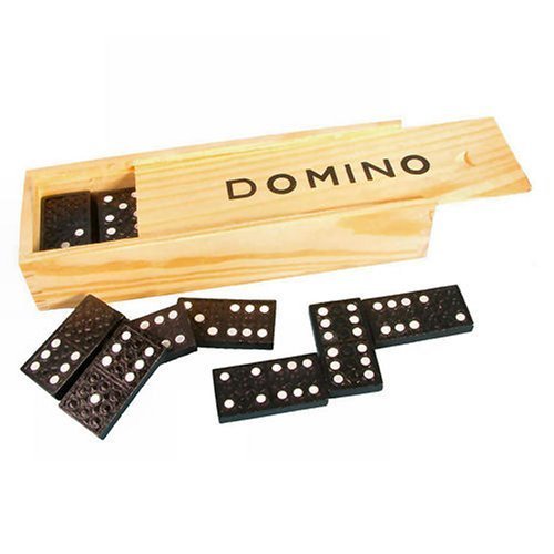 ECOTRONICCHILDREN'S WOODEN BOXED DOMINOES SET [Toy] (Pack of 2)