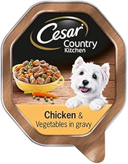 Cesar Country Kitchen Wet Dog Food Tray with Tasty Chicken & Vegetables in Gravy 150gr x 15 Pack