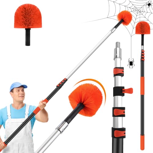 26 FT Cobweb Duster with Extension Pole,Spider Web Brush