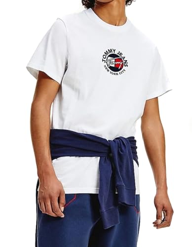 T-shirt Tommy Jeans pour homme, haut Timeless à manches courtes en coton