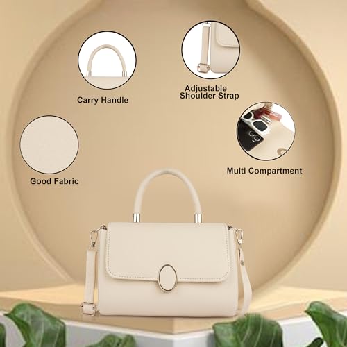 Image of Synthetic Leather Casual Classy Top Handle Handheld Crossbody Travel Side Sling Bag For Women