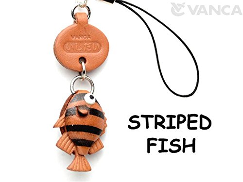 本革 携帯ストラップ プチ 魚 いしだい VANCA CRAFT