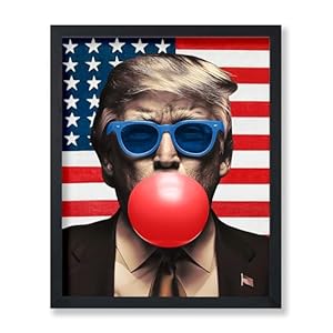 Poster Master Trump Poster – Bubble Gum Print – US President Art – Pop Art – Patriotic Art – American Flag Art – Great Living Room or Office Decor – 8×10 UNFRAMED Wall Art