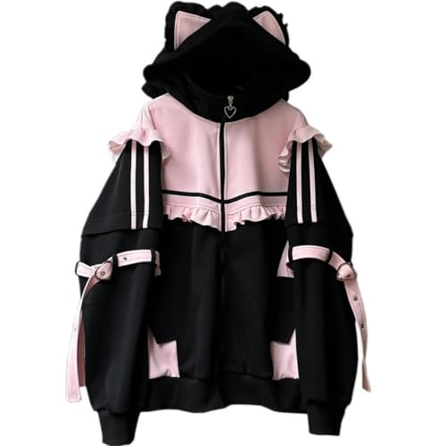 Wayolyn Tenshi Kawaii Hoodies Jirai Kei Fashion Cute Cat Ears