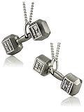 Shields of Strength Women's Antique Finish Dumbbell Necklace-Luke 1:37