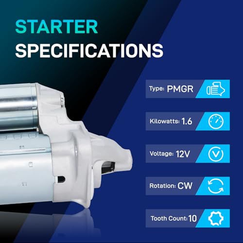 Image of 17841 Starter New Replacement Fit for 2003-2008 Toyota Corolla Matrix,for Pontiac Vibe L4 1.8 2003 2004 2005 2006 2007 2008 17841N 28100-0D080 28100-22090 428000-0340 428000-1310