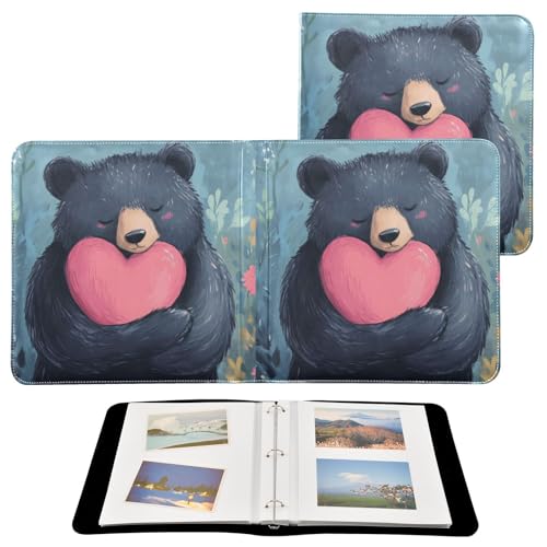 Álbum de Fotos Adhesivo DIY Scrapbook Album Bosque Gran Amor Oso 3 Anillos Fotográfico 40 Páginas 8x10 para Memoria miniatura 2