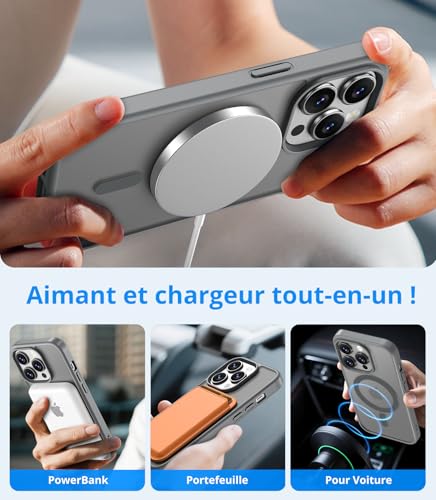 Coque iPhone 14 Pro antichoc de qualité militaire fine et magnétique Vansdon - 3