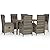 YITHOPI 7 Piece Patio Dining Set with Cushions Gray Poly Rattan Versatile Lounge Furniture Outdoor Lounge Set Patio Furniture Sets Balcony Furniture Sets for patios, Gardens, Decks