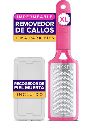 Lima Quitadurezas de Pies MEGAFILE ORIGINAL de NYK1 Pedicura Profesional Micro Limas Súper Afiladas Extra Grandes ÚNICAS de NYK1. Quita la Piel Muerta, Áspera y Callosa en Segundos - ROSA