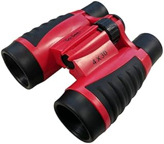GoSee Kids Binoculars in Red For Boys & Girls | Children Age 3+ Compact Toy Design With 4x30 Optics + Carry Bag Perfect For Bird Watching