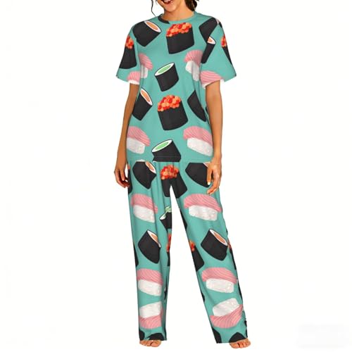 Pyjama confortable pour femme Sushi : l'ensemble doux idéal pour vos soirées cocooning à la maison