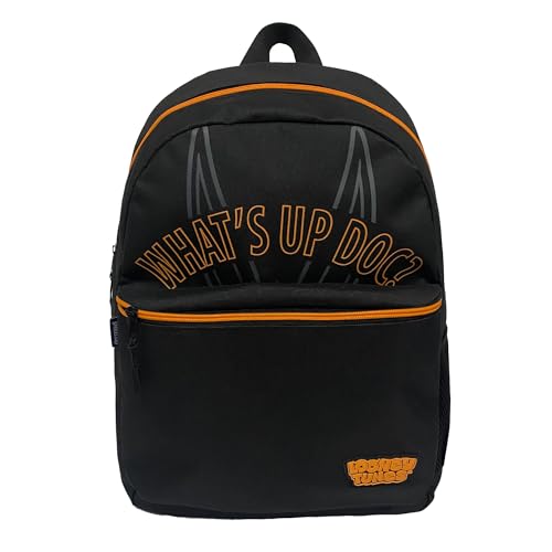 Mochila de Costas G - Com Estampa do Pernalonga, Bolso Lateral Porta Garrafa - Looney Tunes | Dermiwil