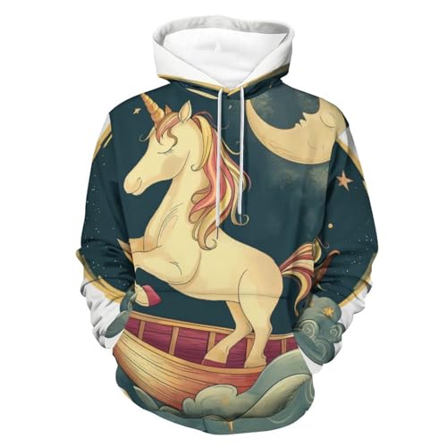 Sweatshirt Bateau Licorne de la Lune idéal pour vos soirées fraîches