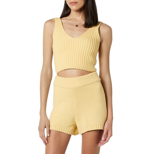 Image of The Drop Womens Sylvie Cotton Blend V-Neck Cropped Sweater Tank