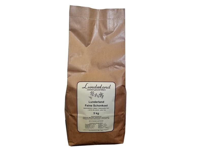 Lunderland Feine Schonkost 5 kg, EIN getreidefreier Mixer zur Fleischmahlzeit. Rekonvaleszenz - Welpen - futtersensible Tiere - und für alle Anderen - jeden Tag