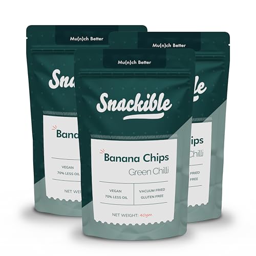 Snackible Vacuum fried Banana chips- 40gm (Pack of 3) (B0CJRPFJW3) Amazon Price History, Amazon Price Tracker