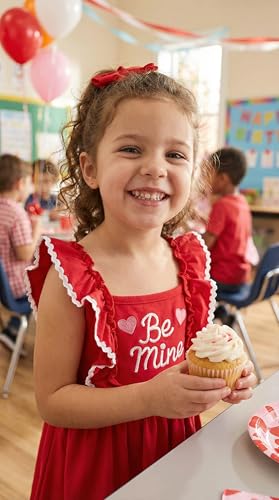 Image of Unique Baby Girls Smocked Holiday Dress for Big Kids and Toddler Outfit Clothes with Embroidery