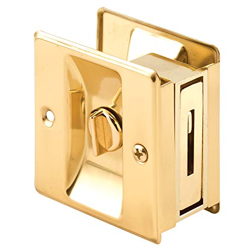 Prime-Line Products Serrure intimité porte coulissante, Laiton poli