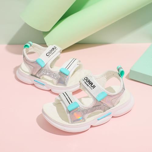 IWIHMIV Boys Girls Athletic Sandals Outdoor Breathable Open Toe Sports Sandals Comfortable Soft Sole Beach Shoes3