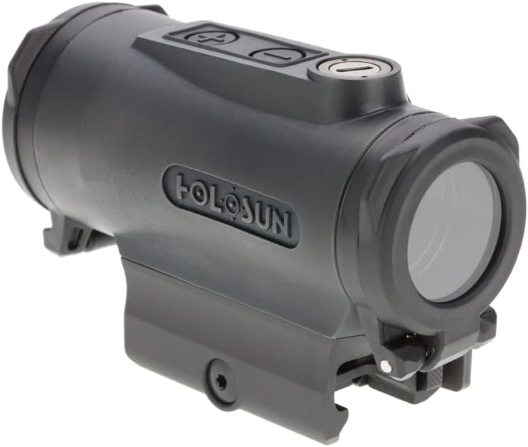 HOLOSUN HE530G 2 MOA Dot & 65 MOA Circle Micro Sight for Rifle - Durable Shake-Awake Parallax Free Sight with Titanium Housing, Multiple Reticle System & 12 Brightness Settings - Red/Green Dot Options