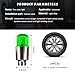 Suvnie 4 PCS LED Tire Valve Lights, Waterproof Light up Air Neon Bicycle Motorcycle Tyre Valve Flash Lights, Bike Truck Golf Cart Wheel Assemblies Lamp, Exterior Car Accessories (Green)
