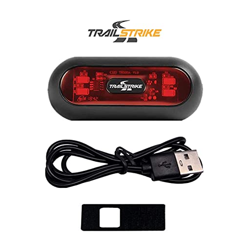 Trailstrike Led Motorcycle Bike Bicycle Red Rear Helmet Light Lamp For Night Riding Safety Warning Tail Lights Mode With Rechargeable Battery & Usb Cable Ts-101-A #TOP5