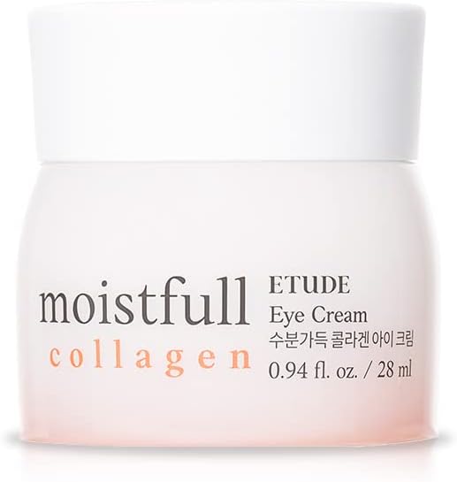 ETUDE Moistfull Collagen Korean Eye Cream Super Collagen Water & Lupinus Albus Protein, Hydrating Eye Cream, Creamy Texture (0.94 Fl Oz)