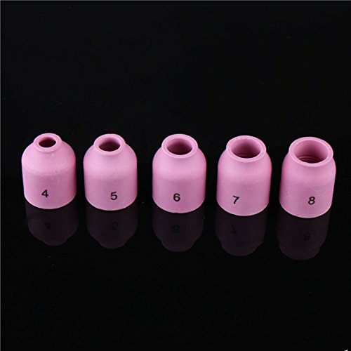 EsportsMJJ 40Pcs TIG Soldadura Antorcha Boquilla Taza Tungsteno Gas Lente Kit 1/1.6/2.4/3.2 Mm para TIG Wp-17/18/26-1