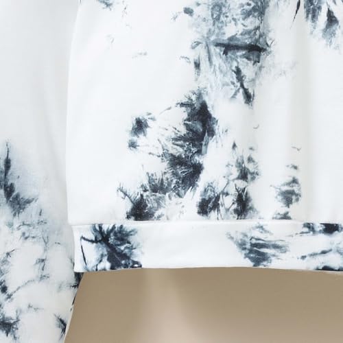 Sweat à capuche garçon imprimé tie-dye à manches courtes