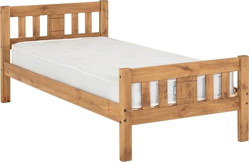 Seconique Rio 3' Single Bed in Distressed Waxed Pine