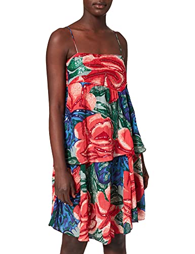 Intropia P484VES06194910 Vestido, Rojo (Estamp Rojo 910), 34 (Tamaño del Fabricante:34) para Mujer