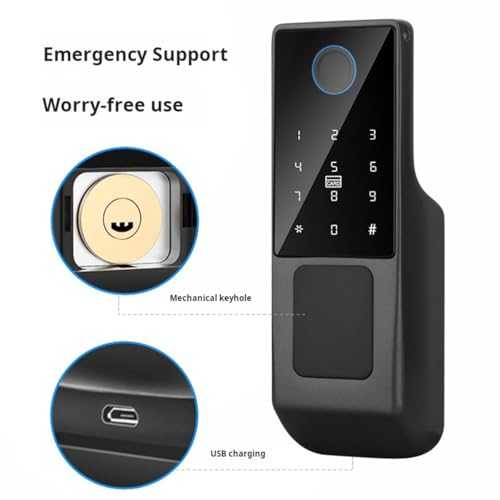Waterproof Outdoor Gate Smart Rim Door Lock WiFi Fingerprint Lock Support Password IC Card Key Wiring Digital Gate Access Control for Tuya - Image 6