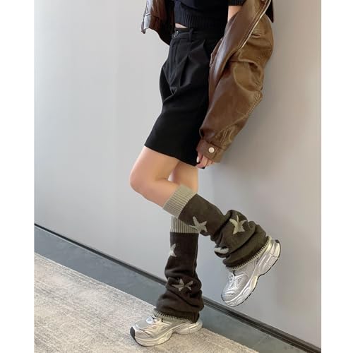 XEPST Lolita Leg Warmers Harajuku Leg Warmers Kawaii Leg Warmers Lolita Knit Leg Warmer Socks Gothic Leg Cover Kawaii Boot Socks Winter Ankle Socks for Women Girls4