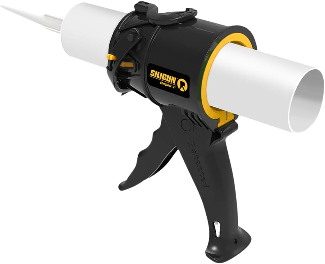SILIGUN Caulking Gun - Anti Drip Extreme-Duty Caulking Gun - Patented New and Innovative Design - Lightweight ABS Frame - for The Smallest to The Largest Jobs (SILIGUN Caulk Gun)