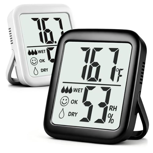 Antonki 2 Pack Room Thermometer for Home, Hygrometer Indoor Humidity
