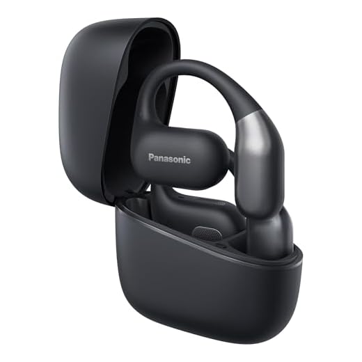 Panasonic RB-F10DE-K Audífonos inalámbricos de Oído Abierto, Audífonos Bluetooth con Micrófono ENC, 25 Horas De Reproducción, Bluetooth 5.4, IPX4, Controles Táctiles, Negro