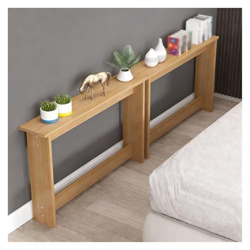 Mesa de entrada estrecha, personalizable detrás del sofá, madera gruesa de 0.6 pulgadas, impermeable y resistente a los arañazos, estante de almacenamiento de espacio de montaje, 47.2 x 7.9 x 25.6