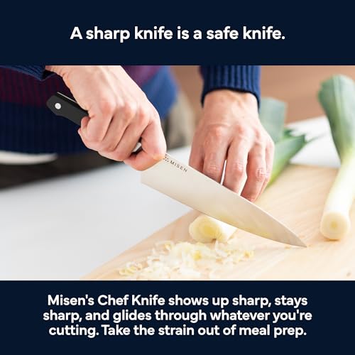 Image of Misen 8 Inch Chef Knife, AUS-10 Japanese Stainless Steel - Black