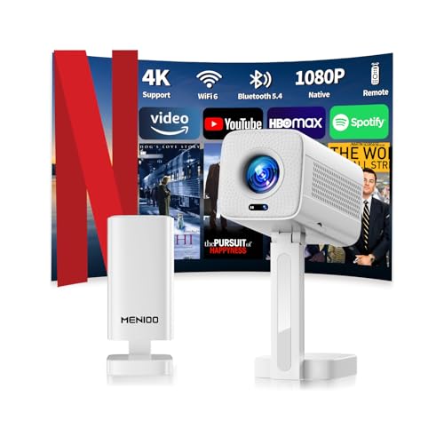 ➤【Risoluzione Full HD 1080P Nativa】Questo mini proiettore usa una nuova tecnologia luce LCD con risoluzione 1080P nativa. Ha 400 lumen di luminosità e un contrasto di 10.000:1, con colori vivaci e dettagli nitidi. videoproiettore 4k mostra più dettagli di luminosità e colore. Grazie alla proiezione corta, ottieni un grande schermo anche in stanze piccole: guardare film, serie o giocare è come al cinema.
