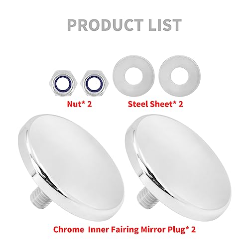 Image of Motorcycle Inner Fairing Mirror Mounting Hole Plug Fit for Harley Touring Batwing Street Glide Electra Glide 1996-2016 Tri Glide