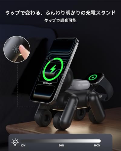 Bolvunes ロボット犬型 ワイヤレス充電器 3in1 Magsafe 充電器 の商品画像 4