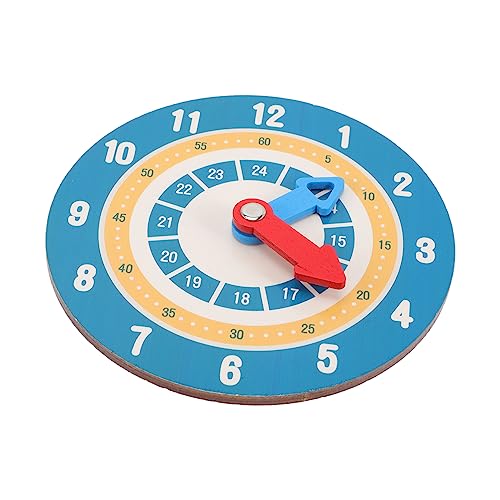 Alipis Clocks for Kids Learning Clock Teaching Clock Wooden Time Learning Clock Math Teaching Tool for Kids Decorative