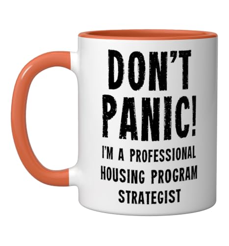 Housing Program Strategist Ceramic Mug, Orange/White