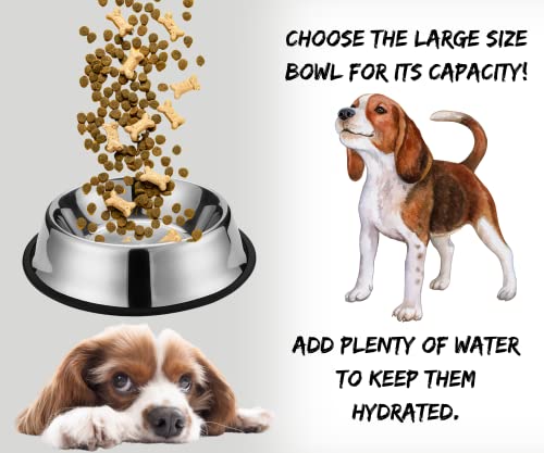 Foodie-Puppies-Stainless-Steel-Bowl-for-Puppies-Kittens-Rabbits-and-More-700ml-Medium-Silver-I-Non-Skid-Rubber-Bottom-FoodWater-Bowl-I-Non-Toxic-100-Safe-for-Pets