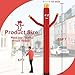 Sky Waving Inflatable Tube Man Only, 20 Feet Tall Wacky Waving Inflatable Tube Guy, Replacement Tube Man for Opening Activities, Red (No Blower)