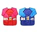LEADSTAR 2 Pezzi Grembiule Manica Lunga per Bambini, Impermeabile Pittura Grembiule per Aula e Casa (Blu e Rosso)