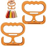 Mimoment 2-Pack Grocery Bag Carrier, Heavy Duty Grocery Bag Holder, Each Holds Up to 100lbs β Comfortable Grip for Carrying Shopping Bags, Grocery Bags, Buckets & More, Reusable & Easy to Carry
