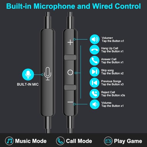 Image of USB C Headphones for iPhone 17 Air 16 Wired Earphones for Samsung Galaxy S24 /S23 /S22 /S25 /S26 Ultra for iPhone 15 Pro Wired Earbud with Mic Stereo Noise Cancelling Type C Earbuds for Pixel 9 /Oneplus 12